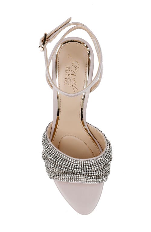 Jewel Badgley Mischka Huntley Ankle Strap Pointed Toe Sandal In Champagne