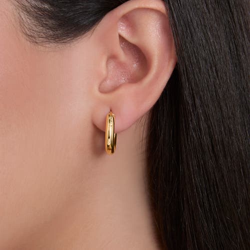 Jessica Simpson Polished Gold-tone Hoop Earrings In Gold
