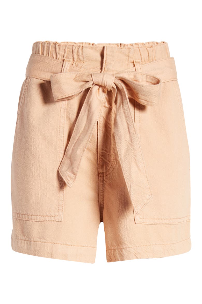 Kai Paperbag Waist Shorts, Alternate, color, SULFUR WARM ADO