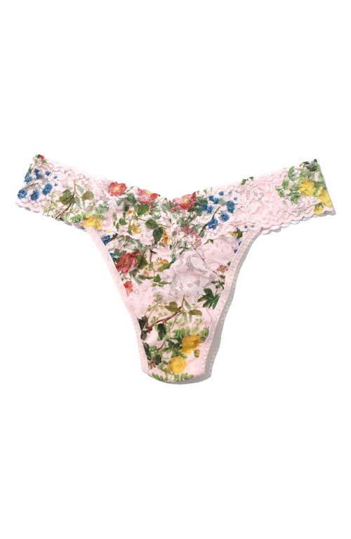 Hanky Panky Printed Signature Lace Original Rise Thong In Overjoyed
