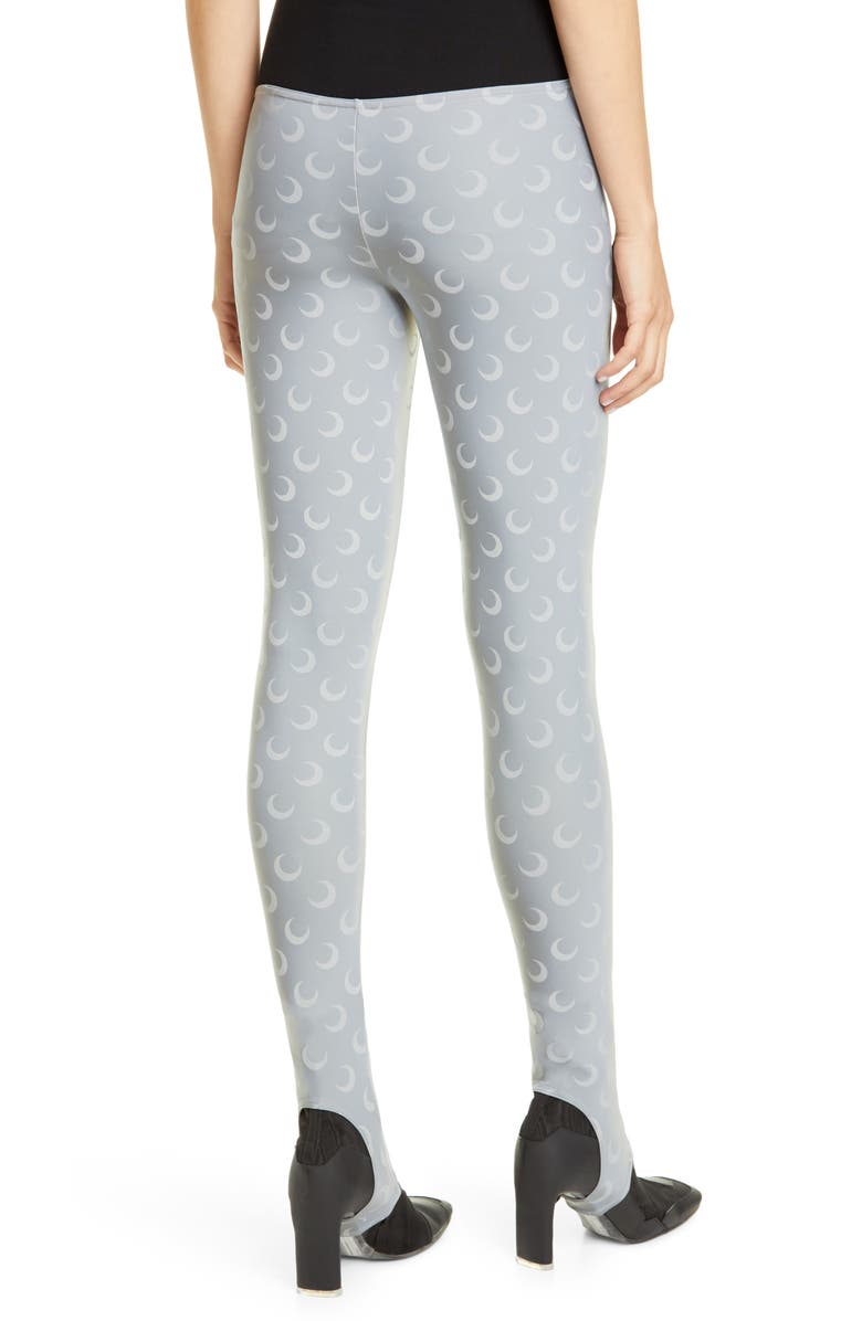 Marine Serre Moon Print Jersey Stirrup Leggings, Alternate, color,