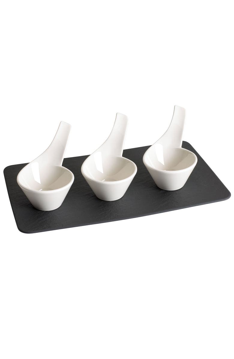 Villeroy & Boch NewWave 4 Piece Dip Set, Main, color, White