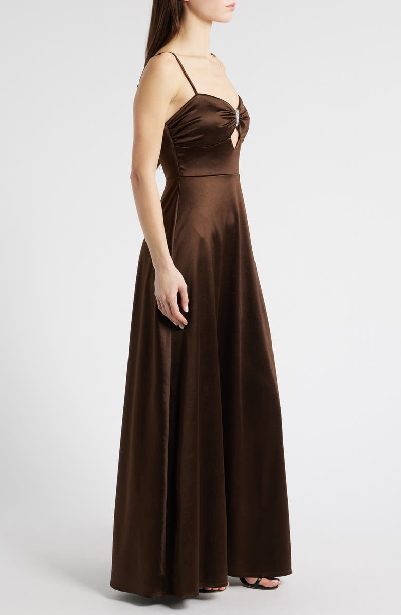 Jump Apparel Embellished Cutout A-Line Gown, Alternate, color, 