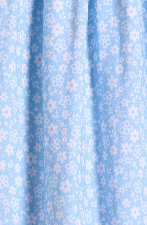 Kissy Kissy Floral Ruffle Trim Footie In Blue