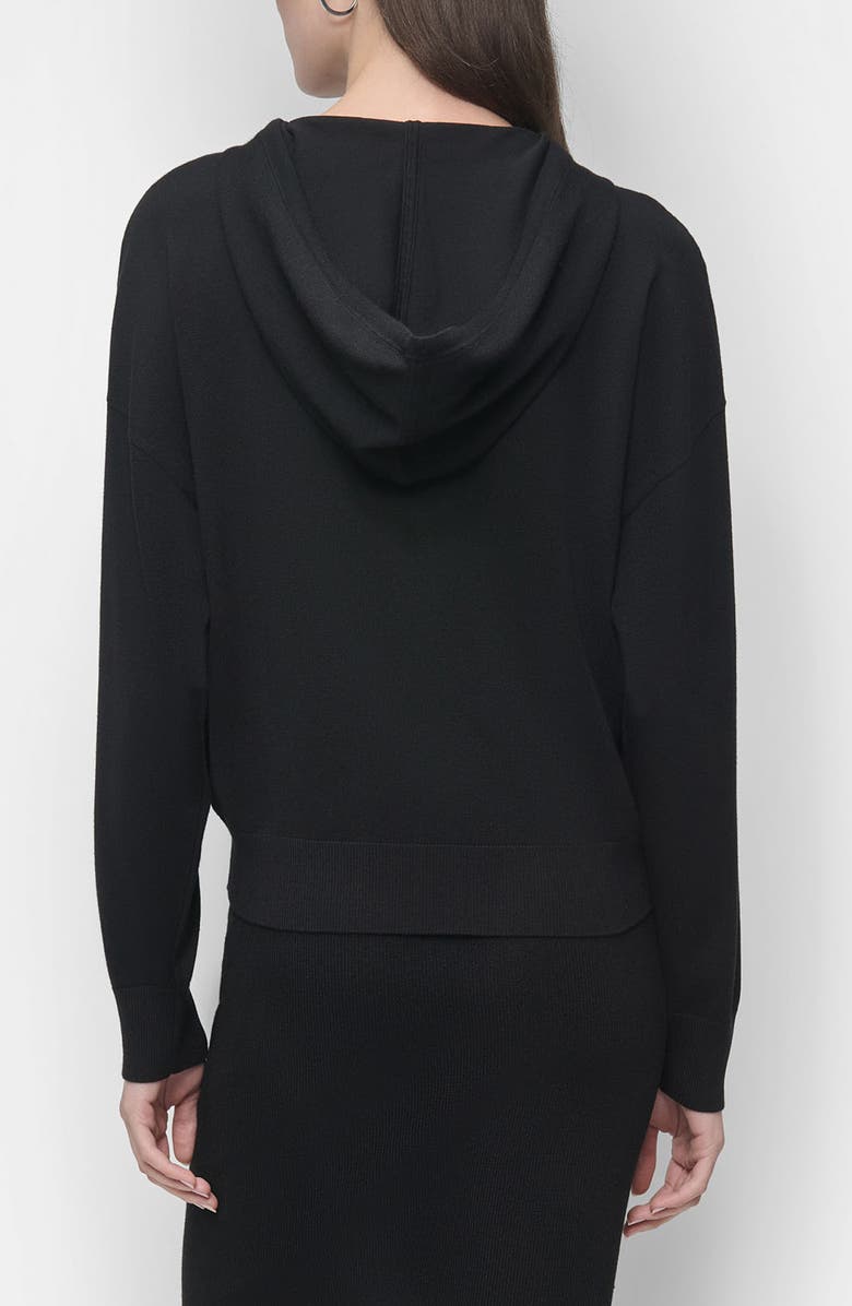 DKNY Mixed Media Hoodie, Alternate, color, 