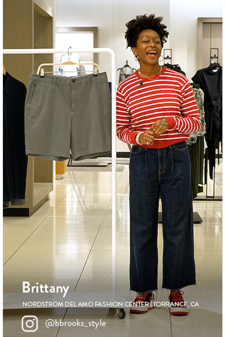 Washed Stretch Cotton Chino Shorts video