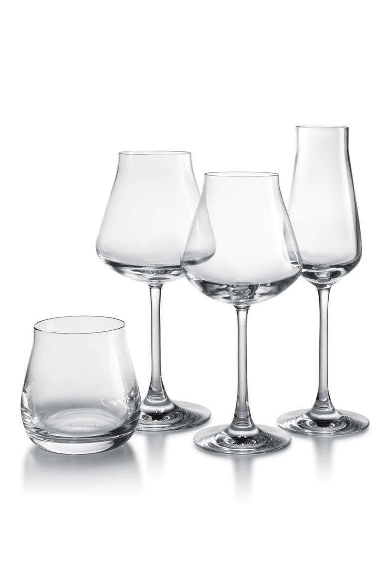Chateau Baccarat Degustation Set of 4 Lead Crystal Tasting Glasses, Main, color, CLEAR