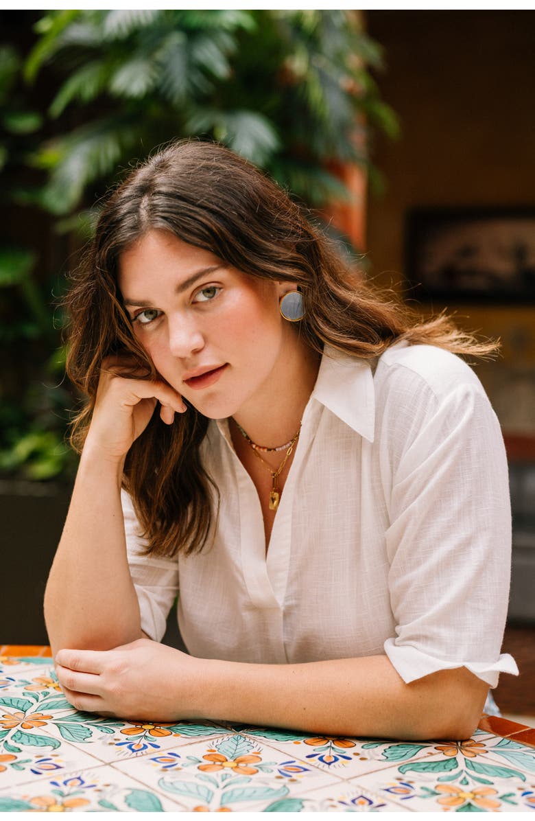 Noonday Collection Halo Earrings, Alternate, color, Blue Sage