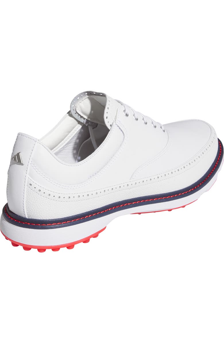 adidas MC80 Spikeless Golf Shoe, Alternate, color, White/ Navy/ Red