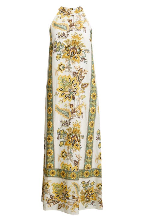 The Athena Print Sleeveless Maxi Dress