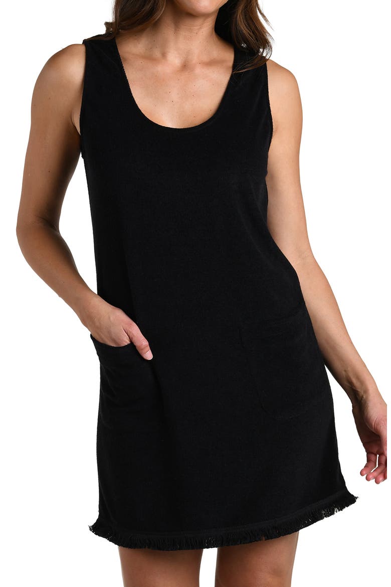 Wild Nomad Sleeveless Minidress, Alternate, color, BLACK