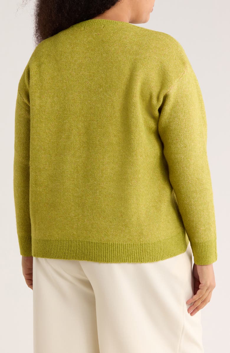 DR2 by Daniel Rainn Raised Floral Sweater, Alternate, color, Lime