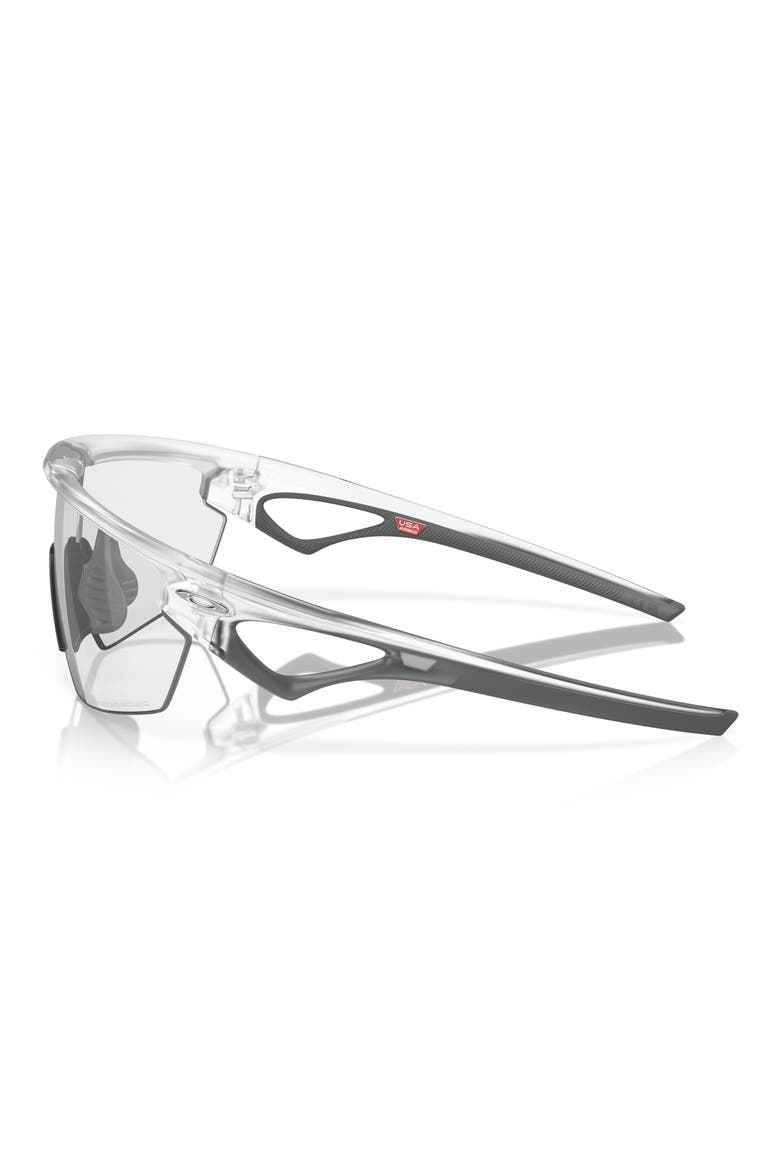 Gender Inclusive Sphaera 36mm Polarized Rectangle Sunglasses, Alternate, color, MATTE CLEAR / CLEAR