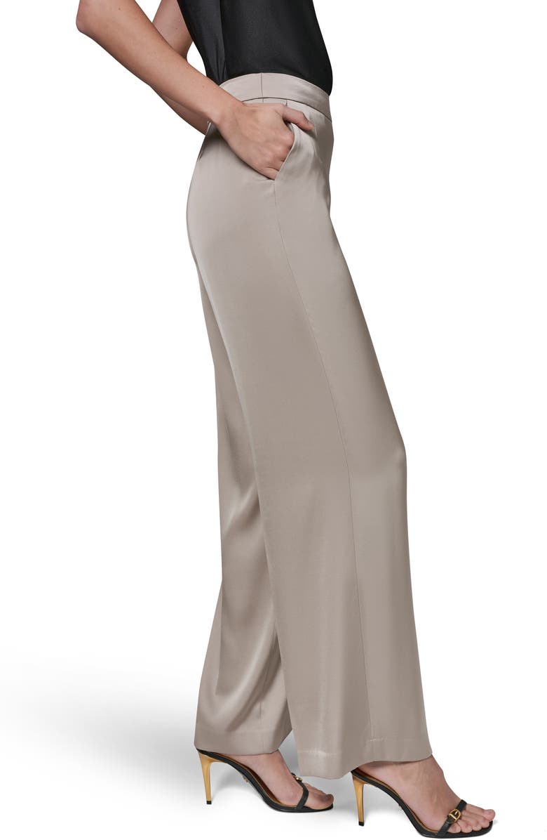 Donna Karan New York Flat Front Straight Leg Pants, Alternate, color, Turin