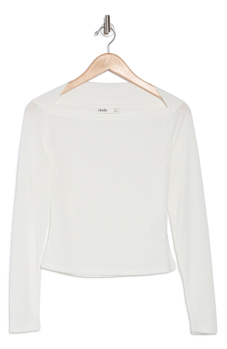 Elodie Boat Neck Long Sleeve Top, Alternate, color, Off White