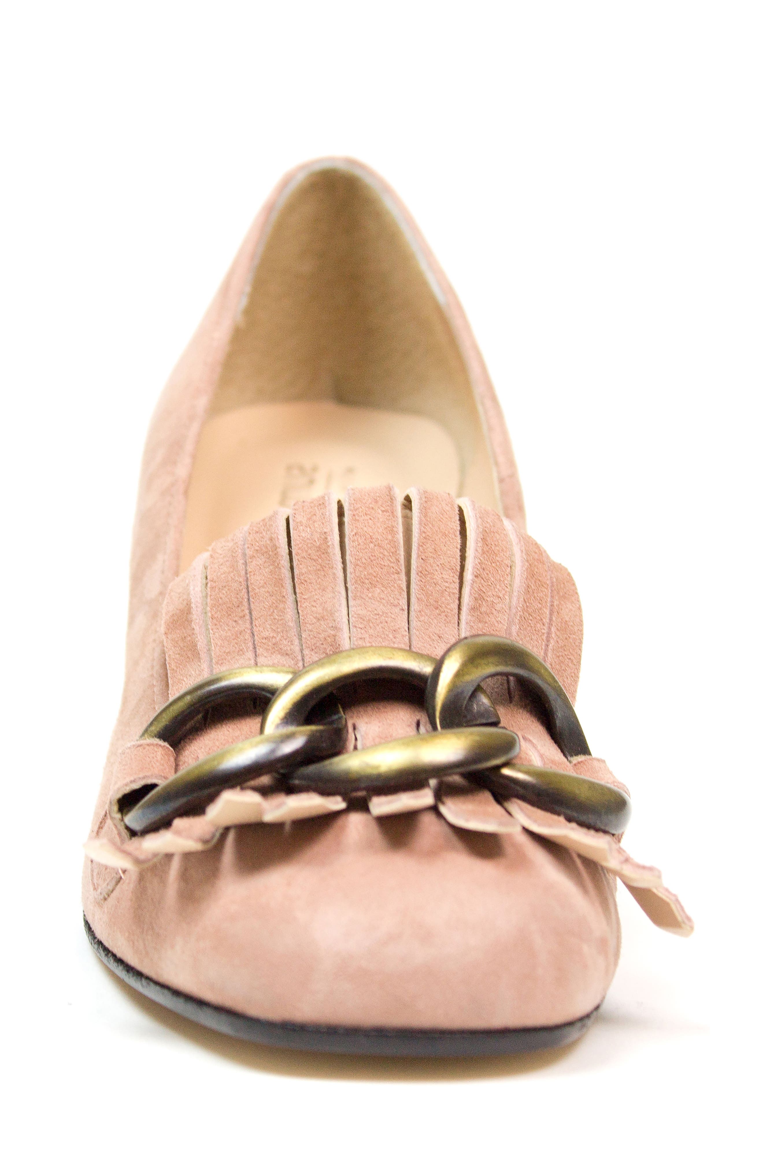 Julia Loafer Pump, Alternate, color, LIGHT PINK SUEDE