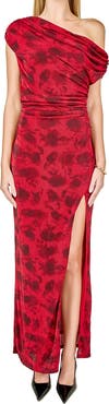 Endless Rose Floral Mesh One-Shoulder Maxi Dress