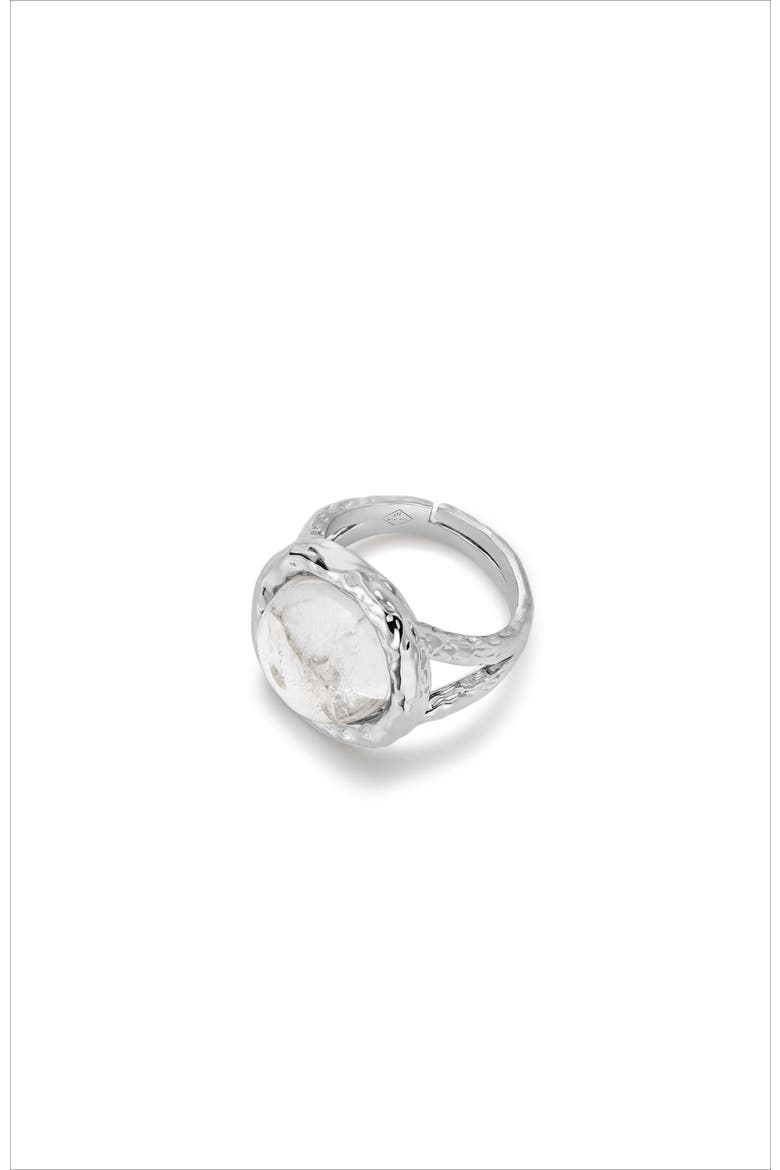Aeolian Whispers Ring, Alternate, color, Silver & Crystal Clear