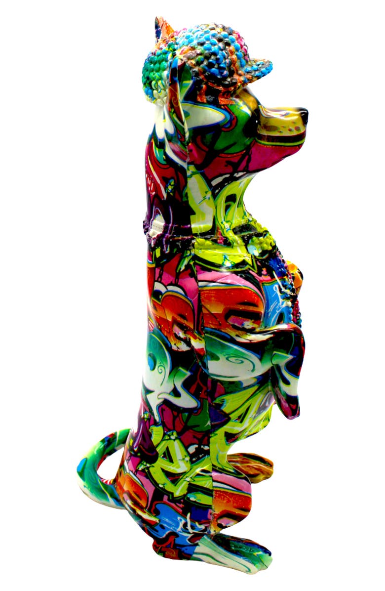 INTERIOR ILLUSIONS Street Art Standing Chihuahua Statue, Alternate, color, Multi-Color