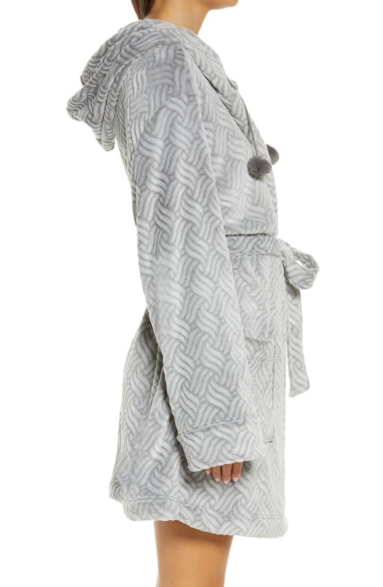 Honeydew Intimates Winter Night Hooded Fleece Short Robe, Alternate, color,