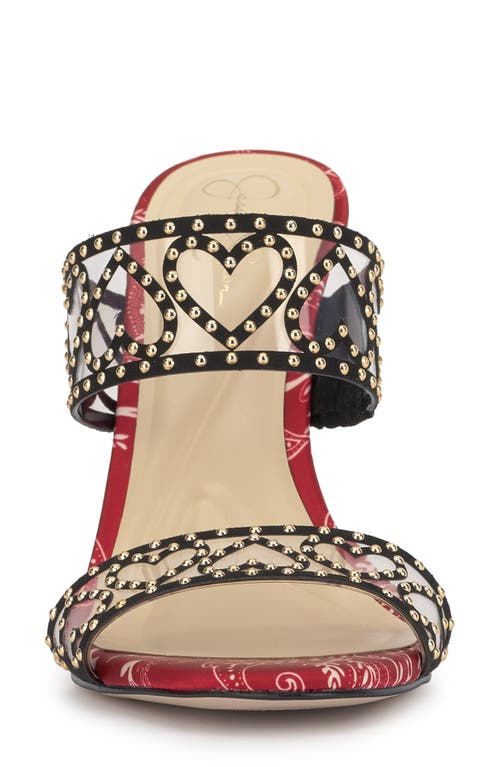 Jessica Simpson Women's Jovara Double Heart Band Stiletto Dress Sandals In Black