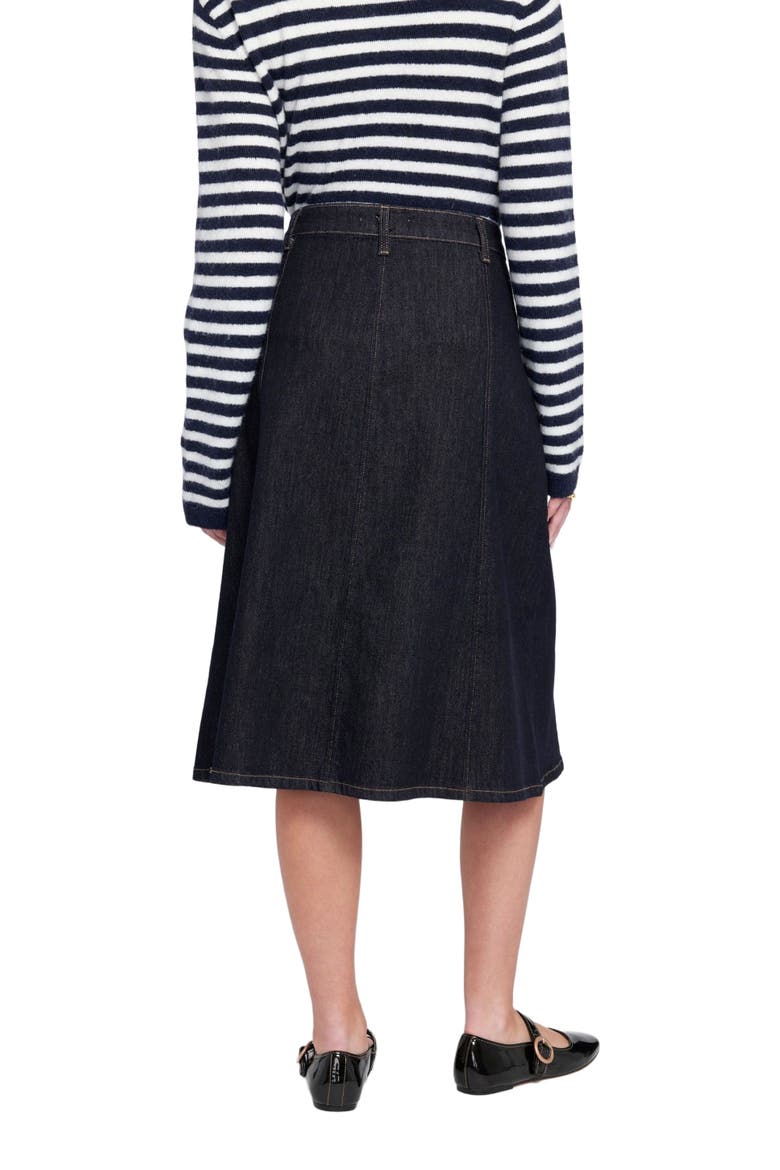 Denim Midi Skirt, Alternate, color, Dark Blue