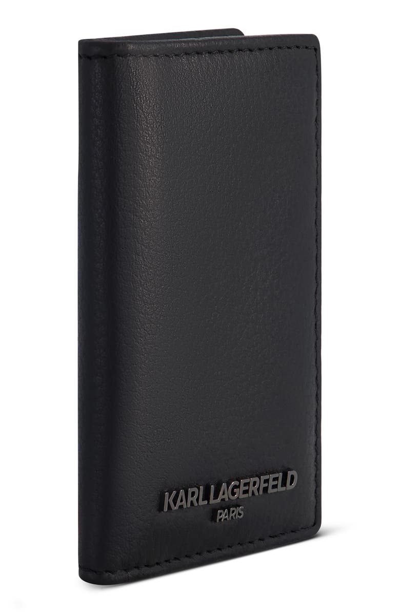 KARL LAGERFELD PARIS Tumbled Leather Bifold Wallet, Alternate, color, 