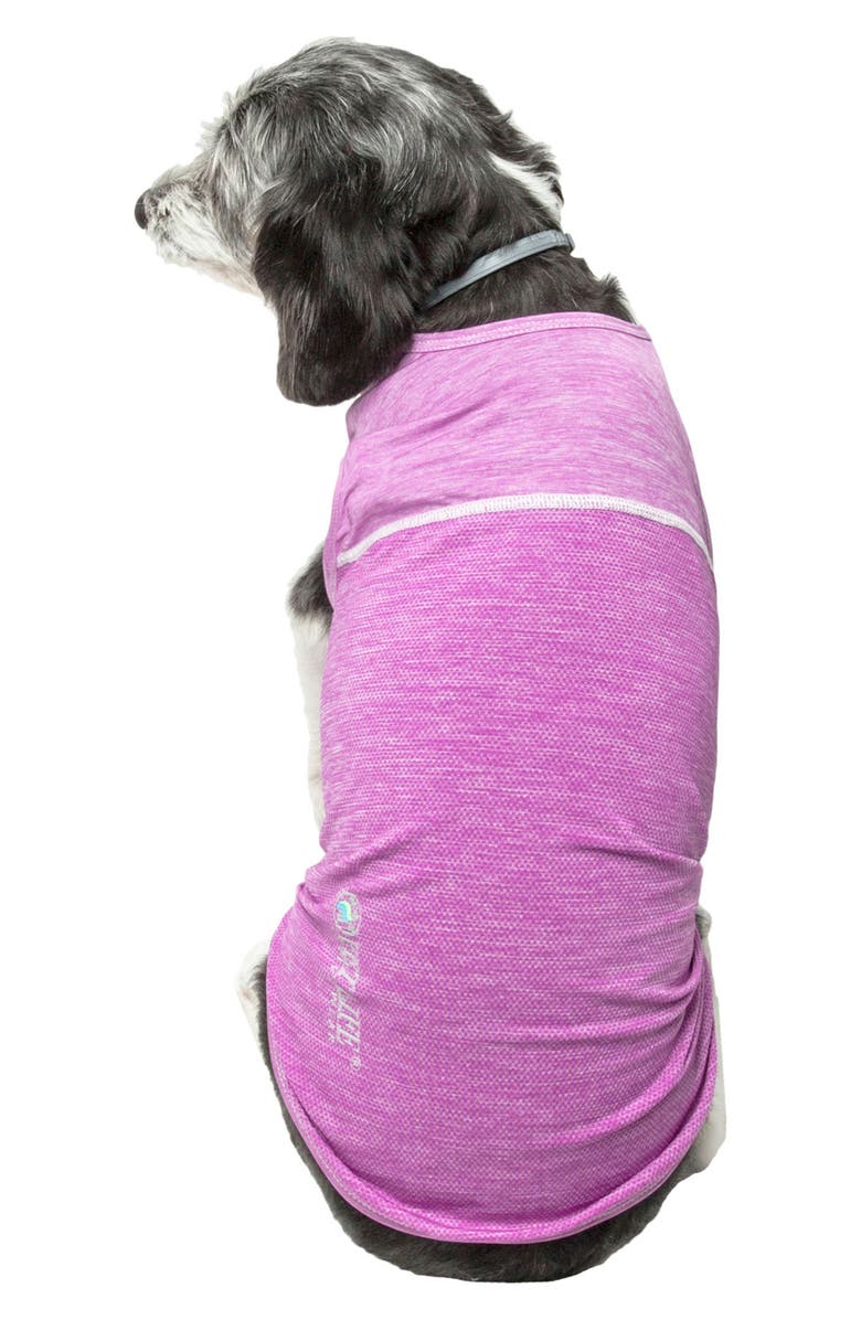 PET LIFE ACTIVE 'Aero-Pawlse' Heathered Tank Top, Alternate, color, Maroon/ Purple