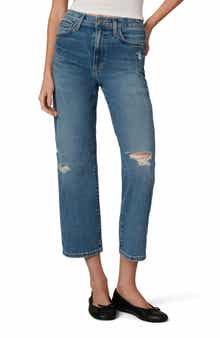 The Blake Ripped High Waist Crop Wide Leg Jeans
