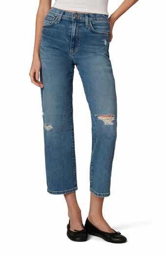 The Blake Ripped High Waist Crop Wide Leg Jeans