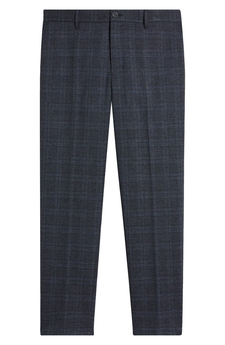Open Edit Slim Fit Pattern Pants, Alternate, color, Navy Grid