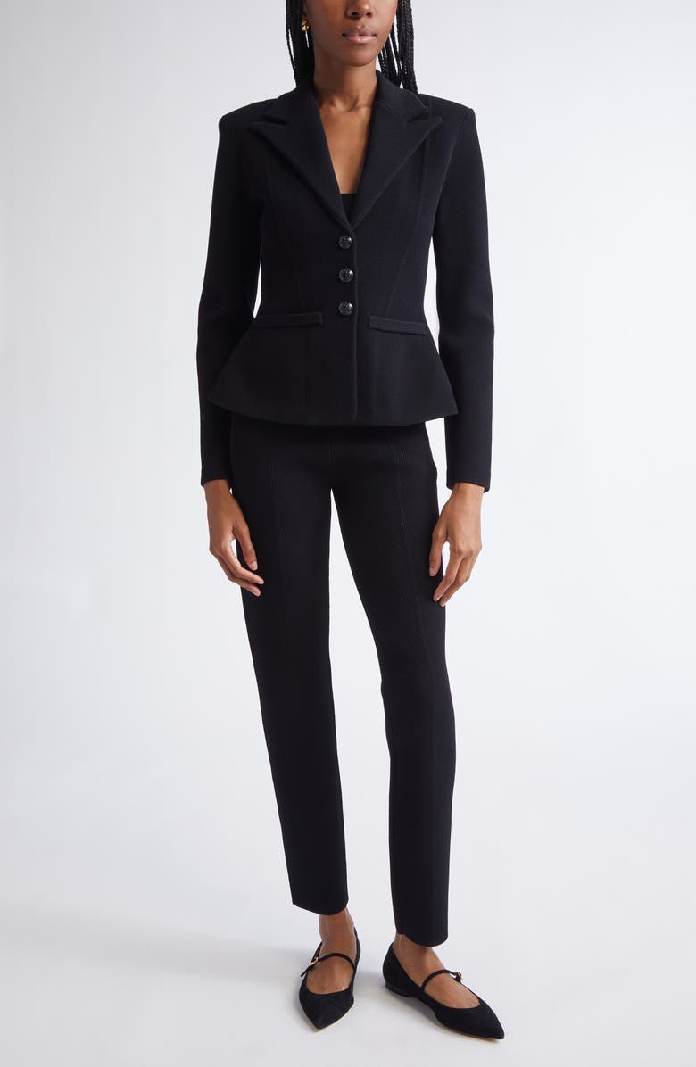 ST. JOHN Venezia Knit Jacket, Alternate, color, Black