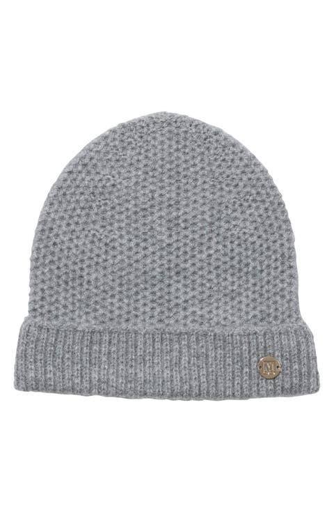 Honeycomb Knit Cashmere Beanie