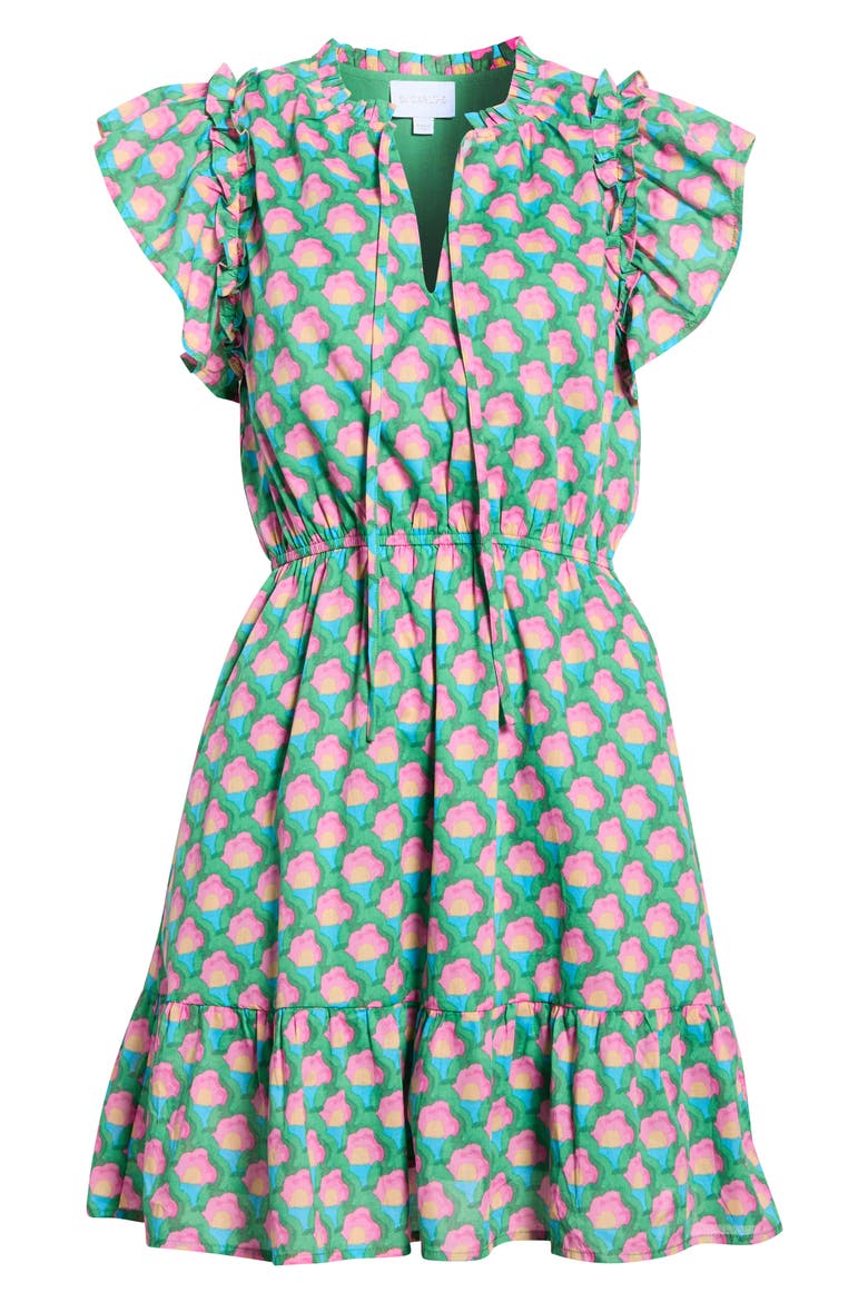 Veran Floral Minidress, Alternate, color, GRN-PINK-MUL