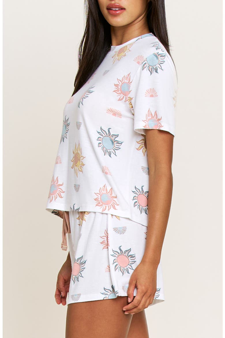 Star Seeker T-Shirt & Shorts Pajama Set, Alternate, color, IVORY WESTERN SUNS