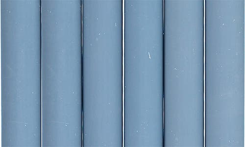British Colour Standard Set Of 6 Blue Pompadour Candles In Blue