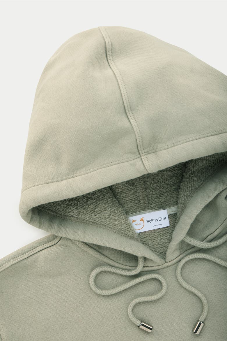 Cotton Fitted Hoodie, Alternate, color, Calliste Green