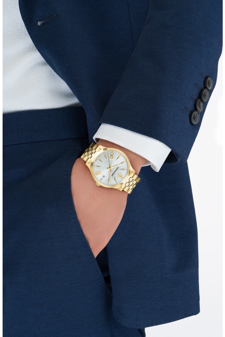 Duo Bracelet Watch, 40mm, Alternate, color, IP YELLOW GOLD
