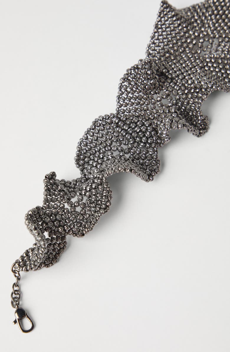 Brunello Cucinelli Flower Sculptured choker, Alternate, color, 