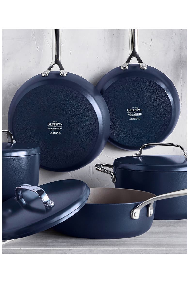 GP5 Infinite8 11-Piece Anodized Aluminum Ceramic Nonstick Cookware Set, Alternate, color, OXFORD BLUE