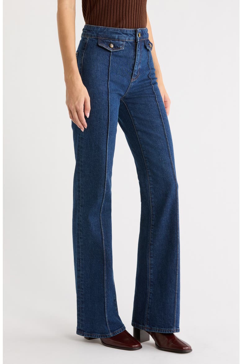 Sofia Pintuck Flare Jeans, Alternate, color, GRAZIE