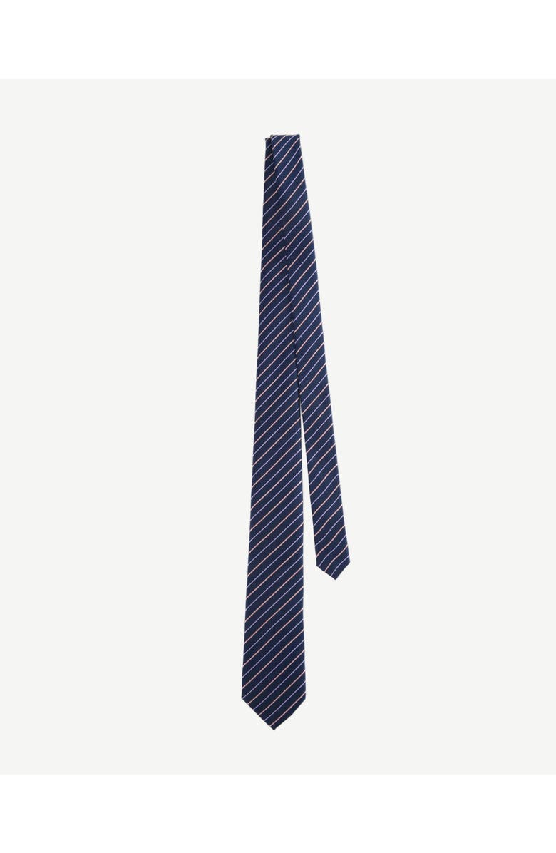 Knottery & Co Blush Striped Silk Jacquard Tie, Alternate, color, Navy