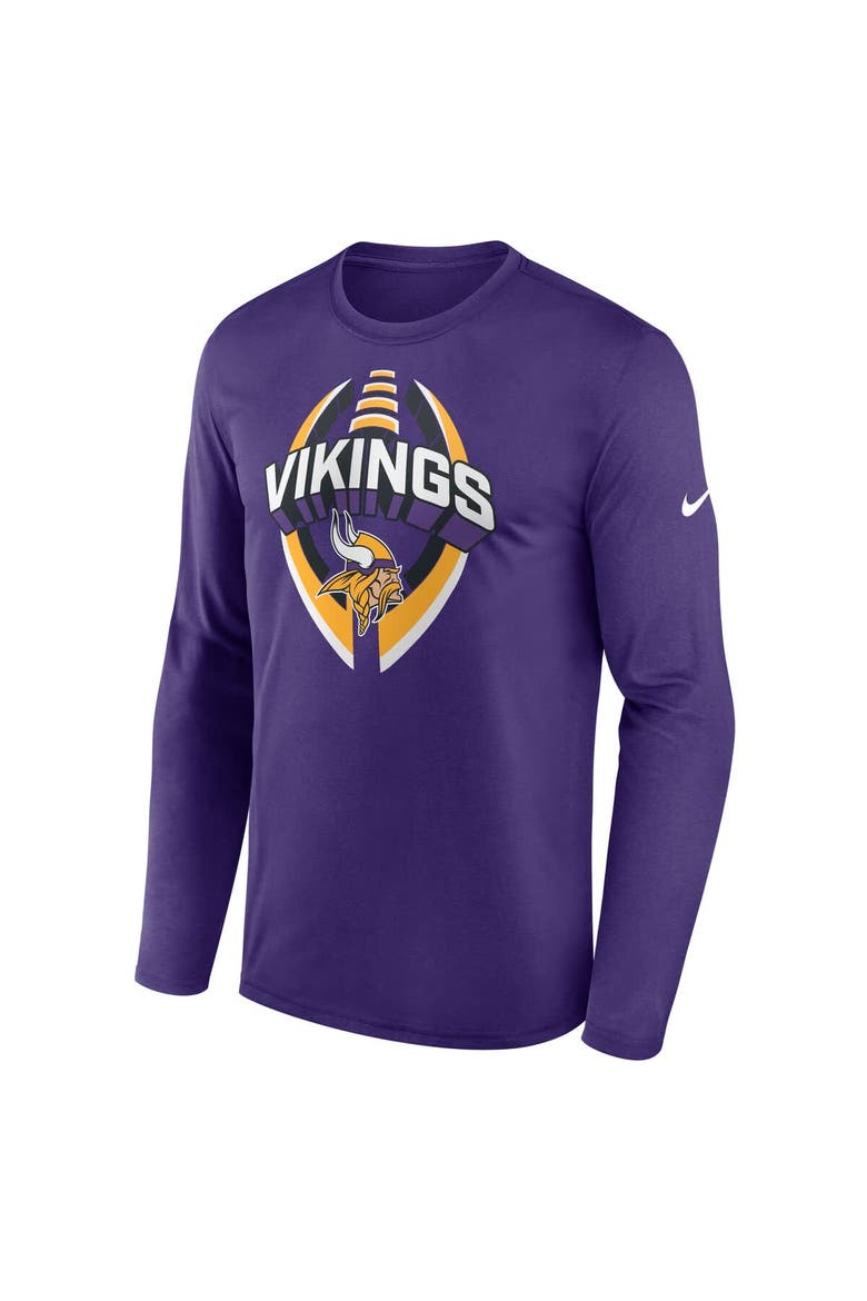Men's Nike Purple Minnesota Vikings Primetime Legend Icon Performance Long Sleeve T-Shirt, Alternate, color, Purple