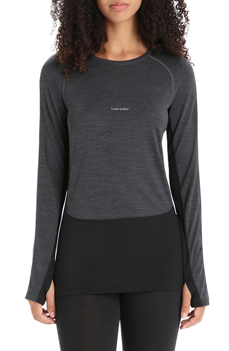 Icebreaker 125 ZoneKnit Long Sleeve Crewneck Top, Main, color, 