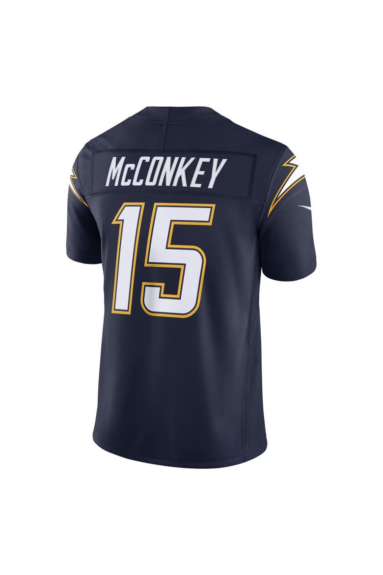Men's Nike Ladd McConkey Navy Los Angeles Chargers Alternate Super Chargers Vapor F.U.S.E. Stitched Limited Jersey, Alternate, color, Navy
