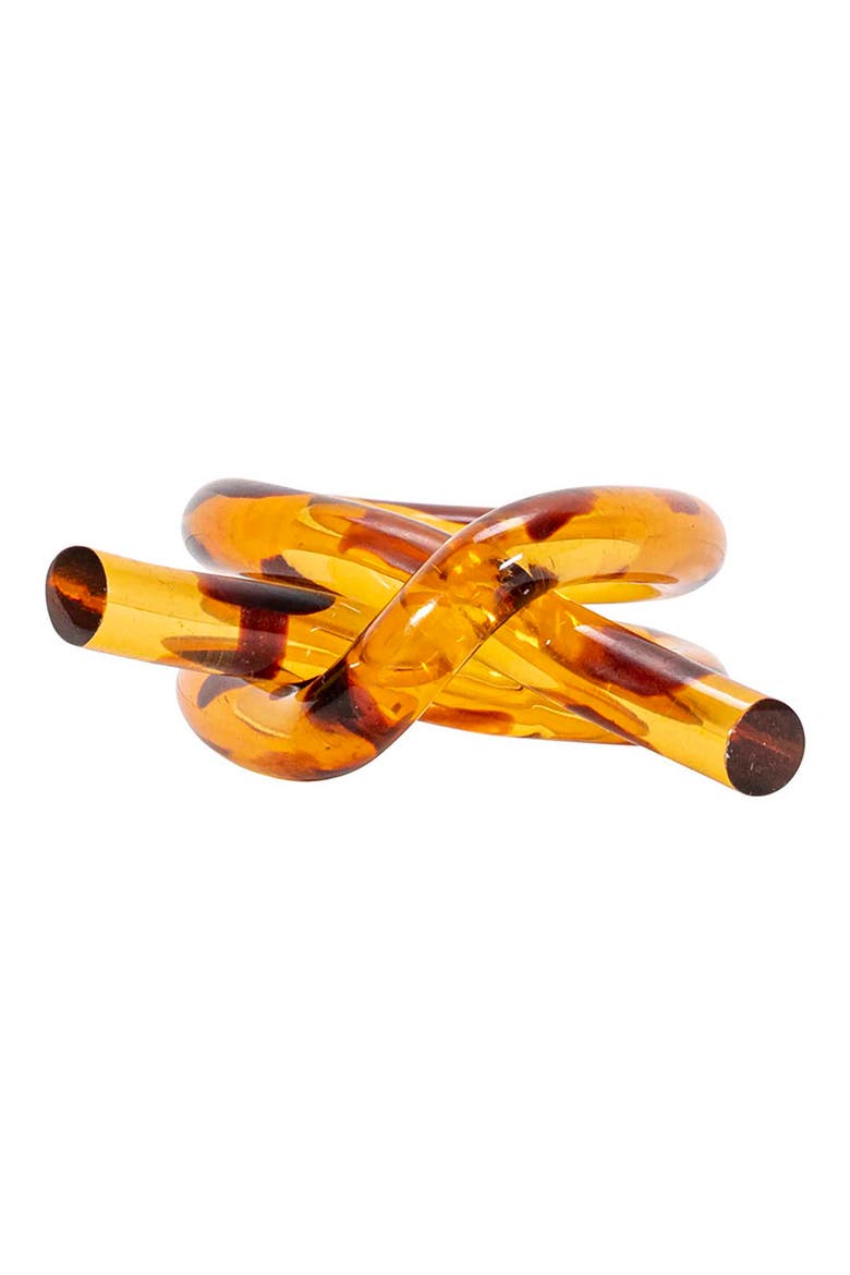 Set of 4 Tortoise Knot Napkin Rings, Alternate, color, TORTOISESHELL