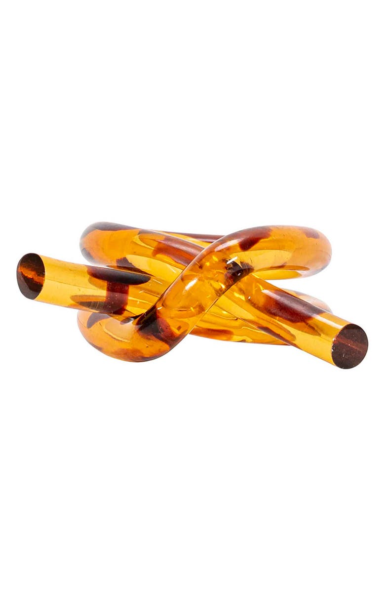 Juliska Set of 4 Tortoise Knot Napkin Rings, Alternate, color, Tortoiseshell