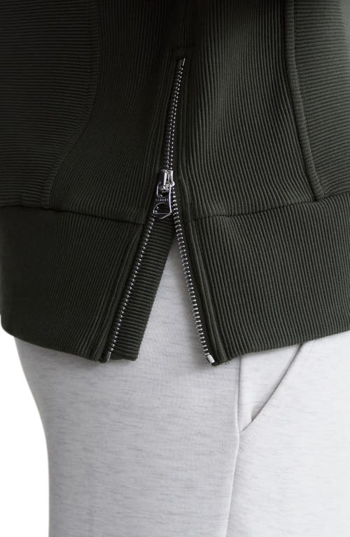 Varley Goulding Rib Sweatshirt In Dark Resin Green