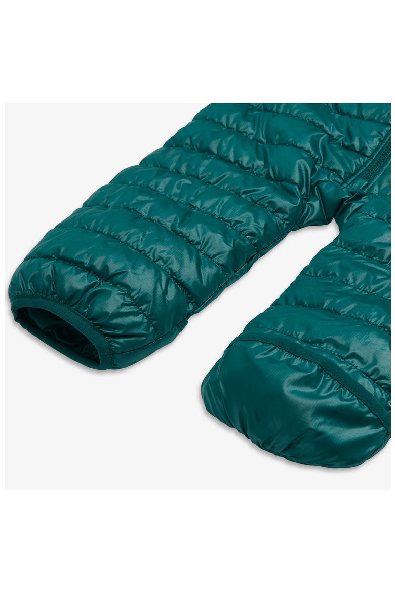 Lightweight Water Repellent Puffer Snowsuit, Alternate, color, SPRUCE