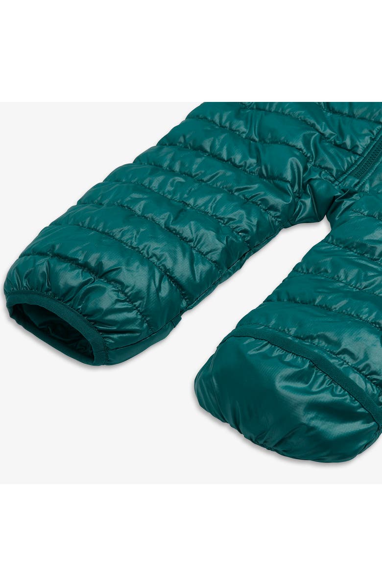 Primary Lightweight Water Repellent Puffer Snowsuit, Alternate, color, Spruce